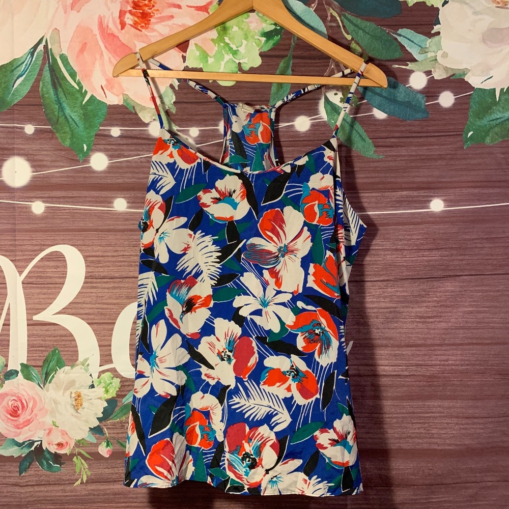 J.Crew Factory Floral Adjustable Racerback Tank